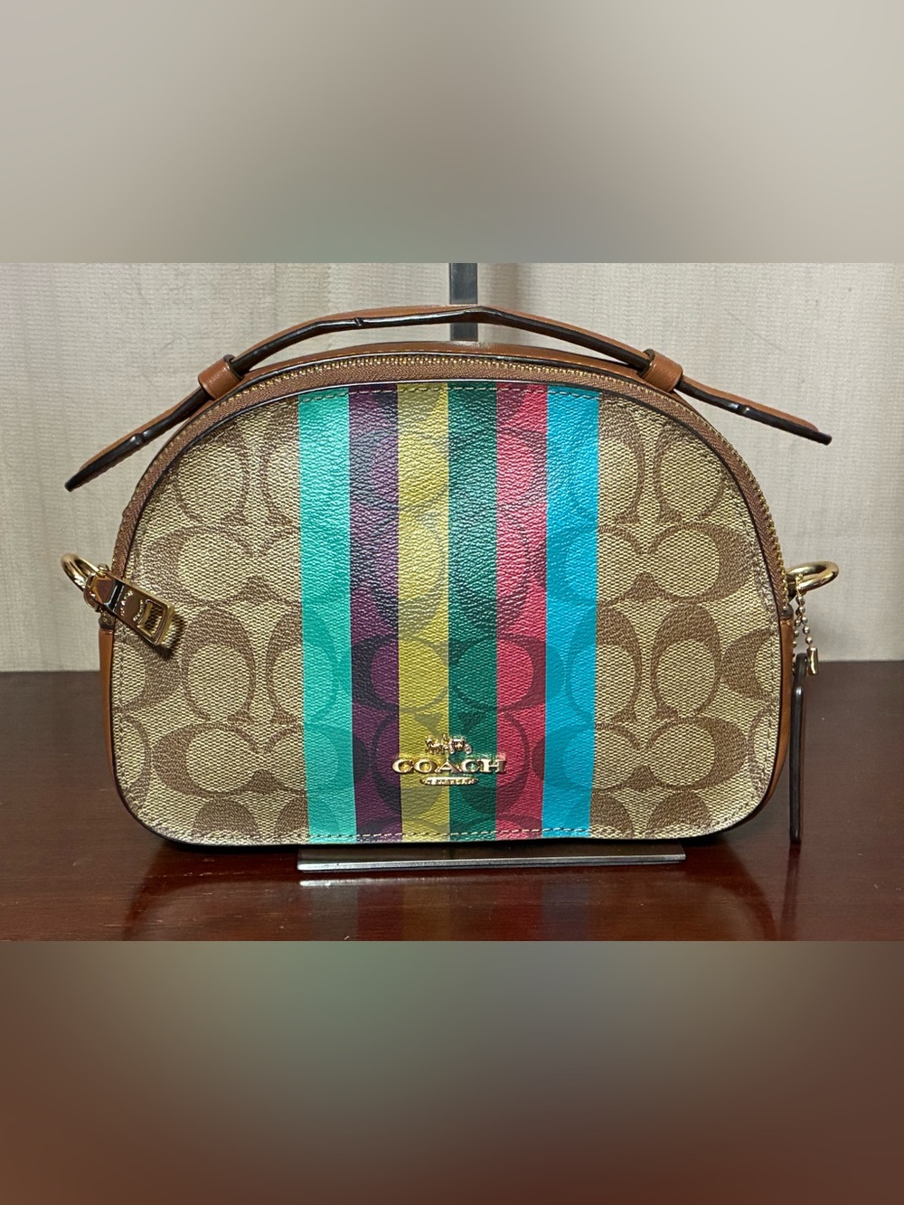 Coach Serena Signature Stripe Satchel